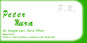 peter mura business card
